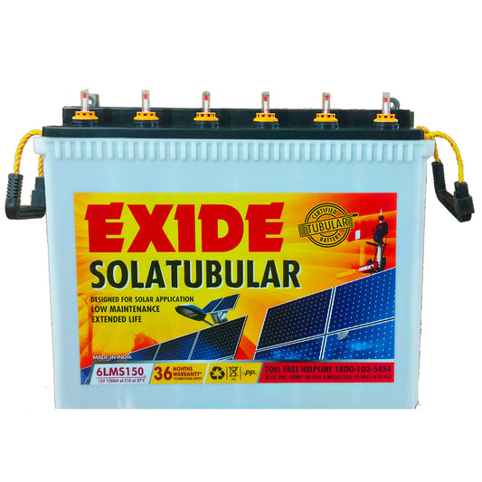 Exide C10 36months 6LMS 150Ah Tubular Battery